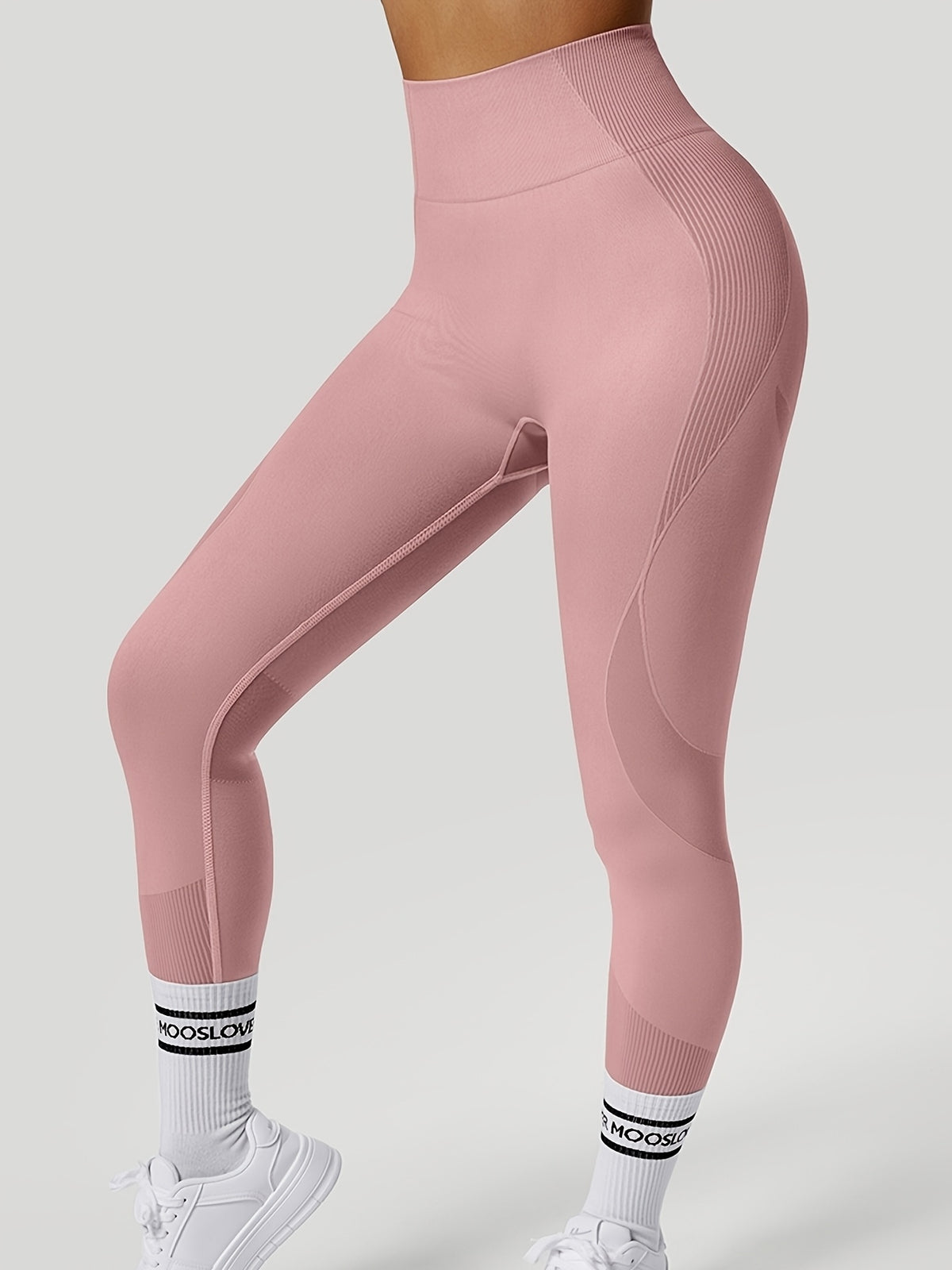 Seamless Butt Lifting Tummy Control Leggings - Hot Pink
