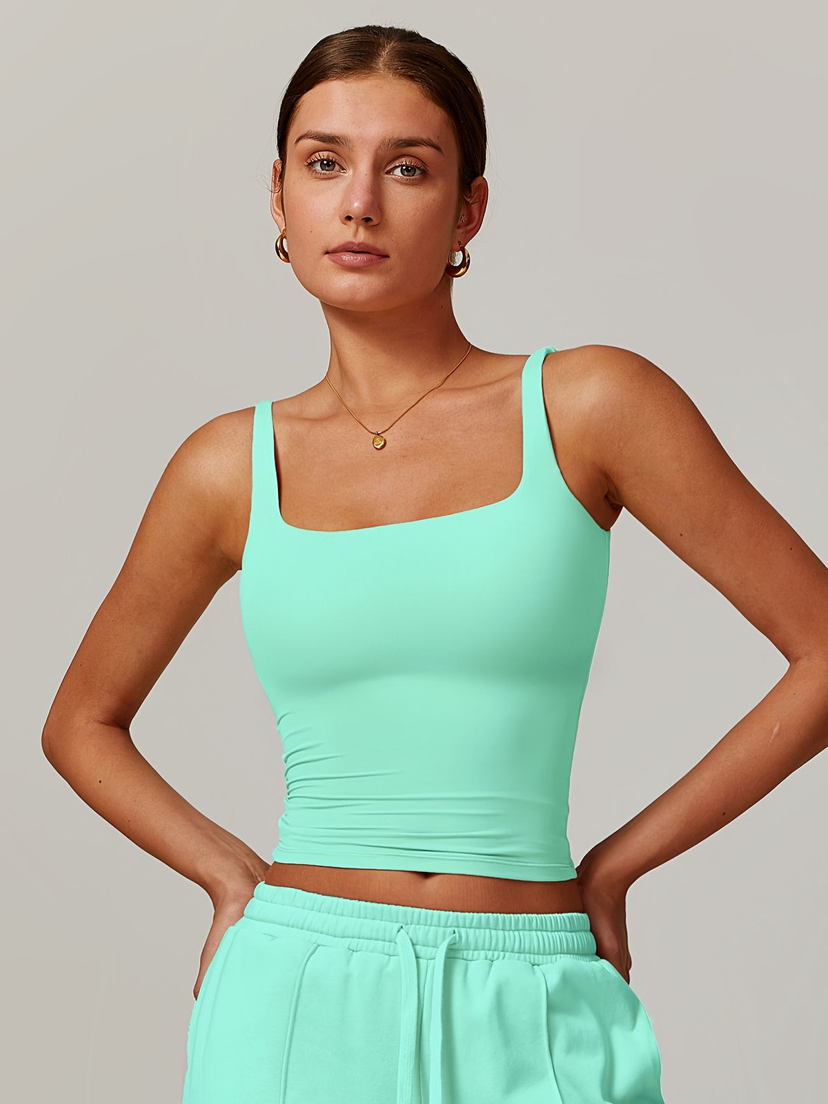 Padded Sports Cami - Viridian