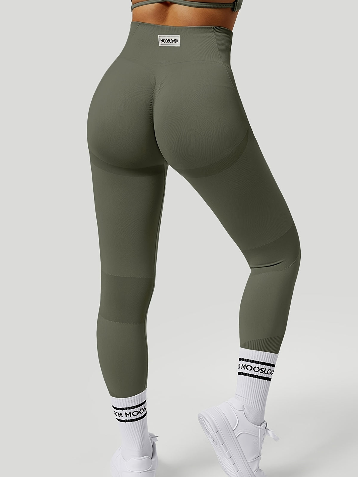 Seamless Butt Lifting Tummy Control Leggings - Fern Green