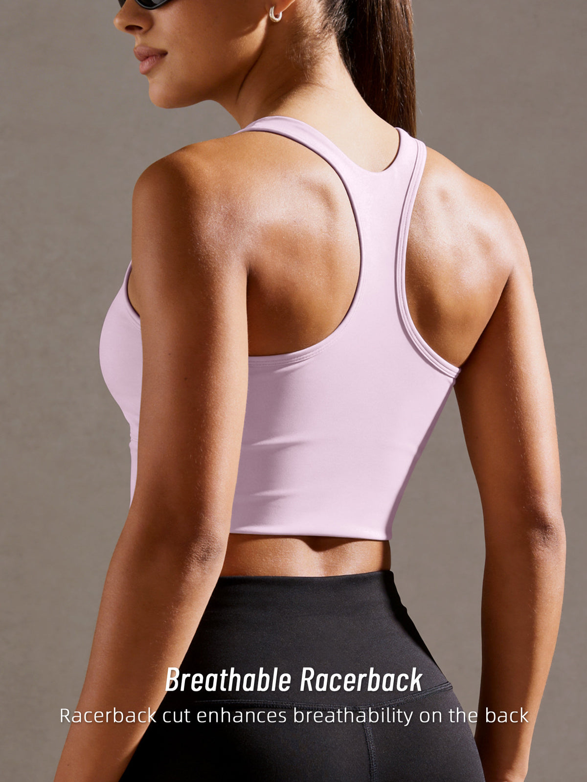 Color Block Strappy Sports Bra - Hot Pink