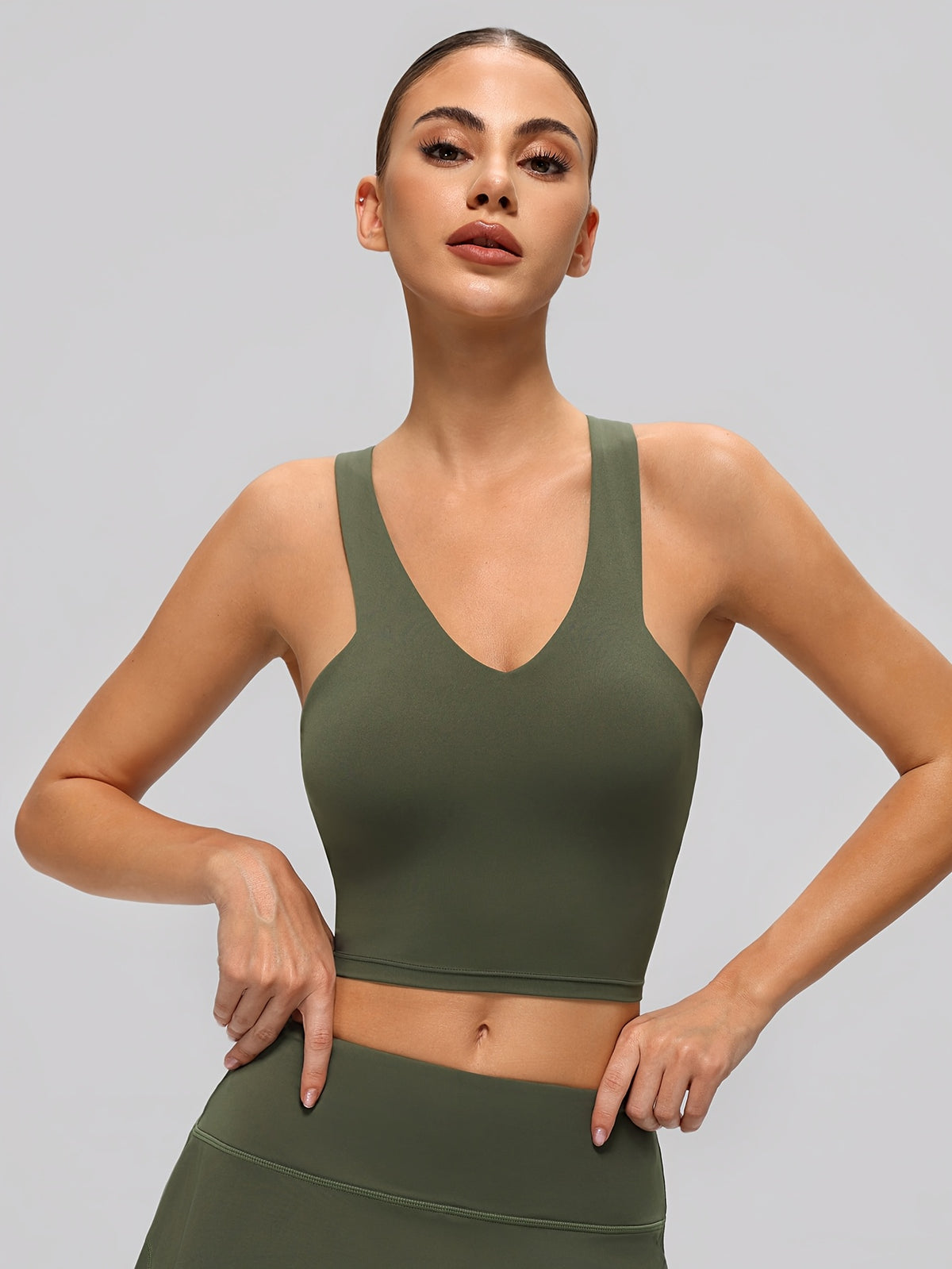 Camisole Sports Tank - Olive
