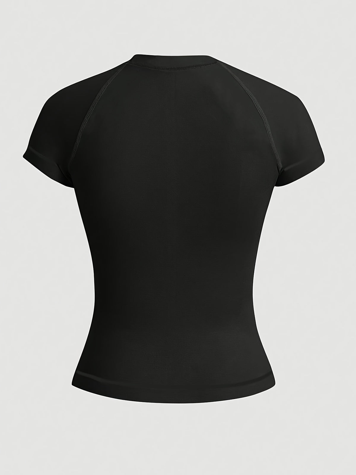 3 Pack Solid Fitted Athletic Tees - Black, White & Light Gray
