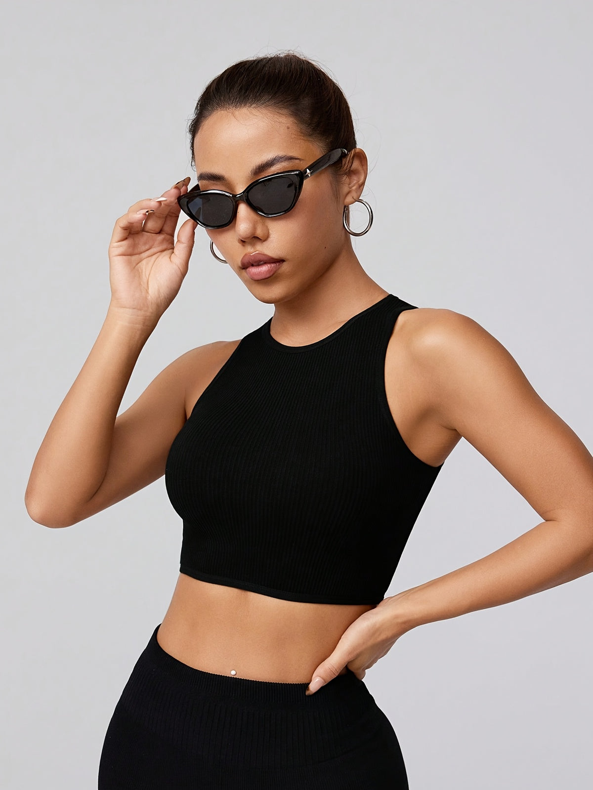 Casual Outdoor Sports Tank Top - Black