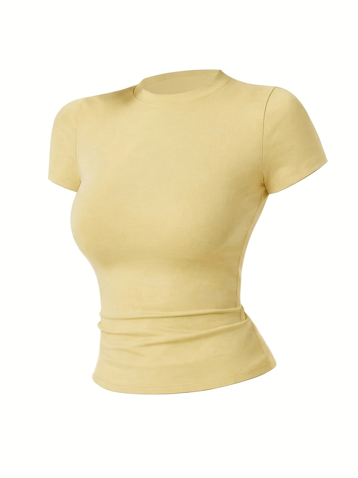 Slim Fit Short Sleeve Sports Tee - Yellow
