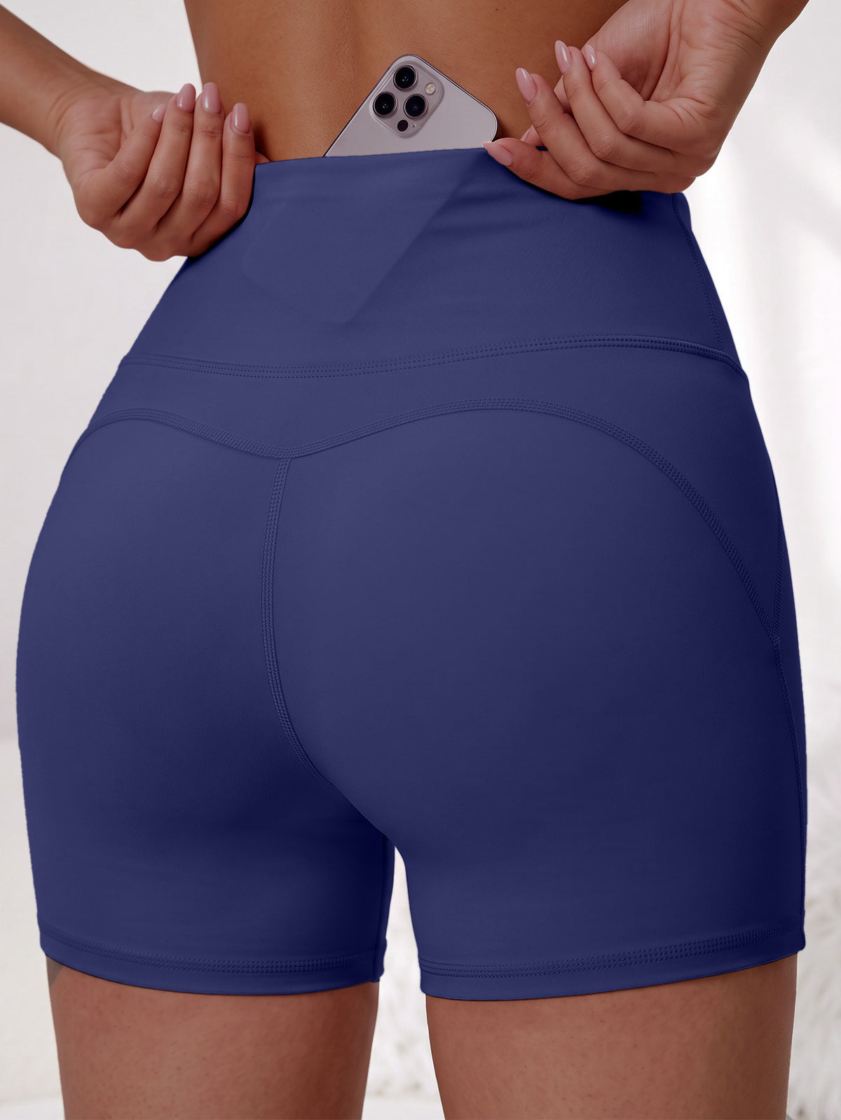 Quick Dry Lifting Tight Workout Shorts - Navy