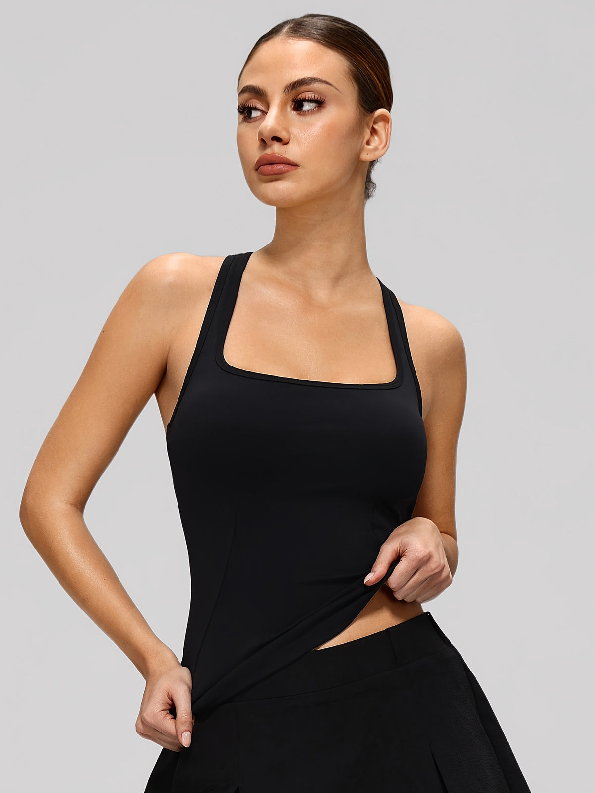 Form Fitting Sports Cami - Black