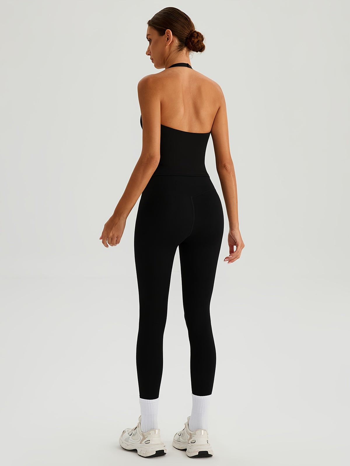 Halter Cami & Pants Set - Black