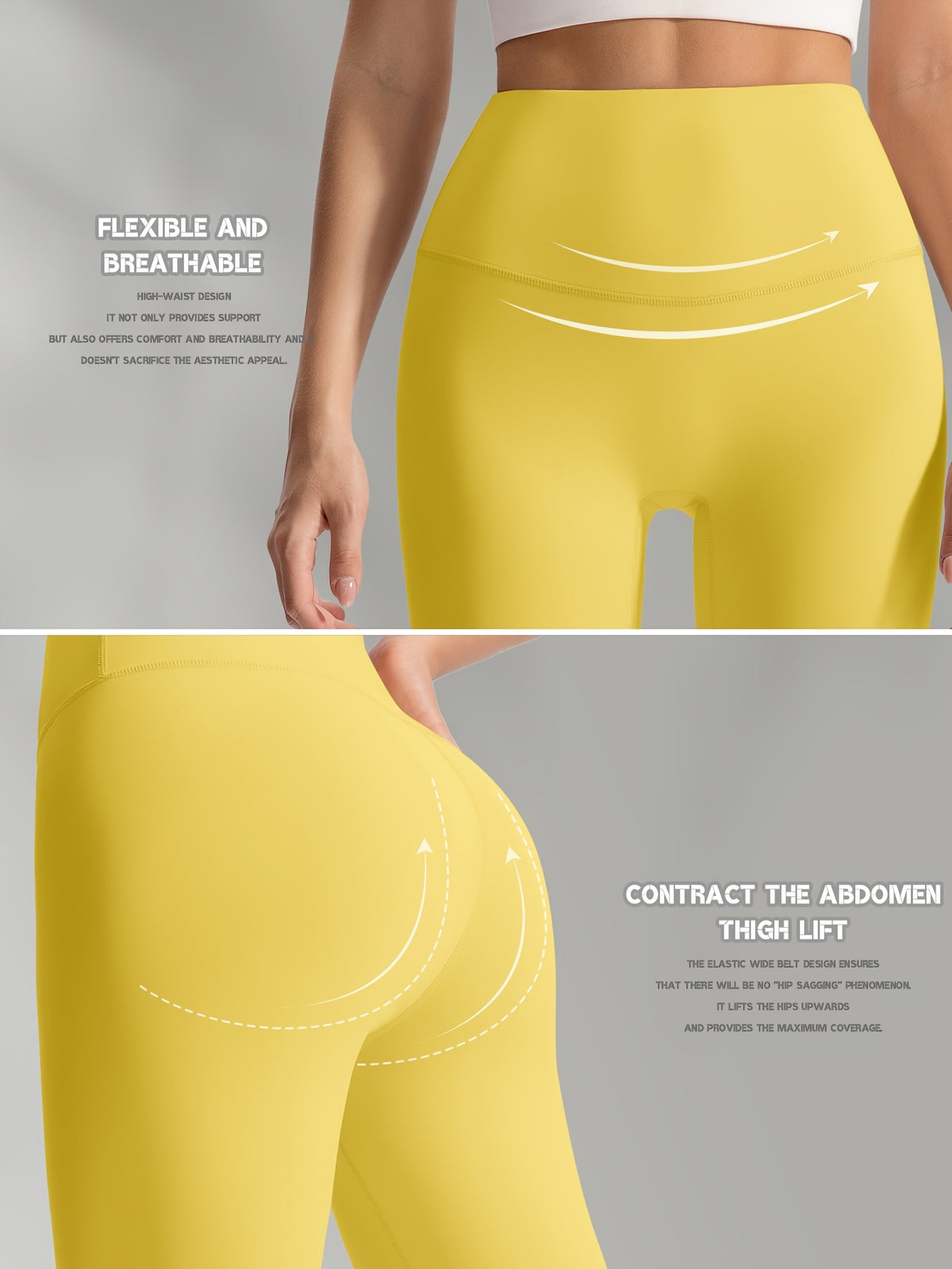 Buttery Soft High Waist Leggings - Yellow