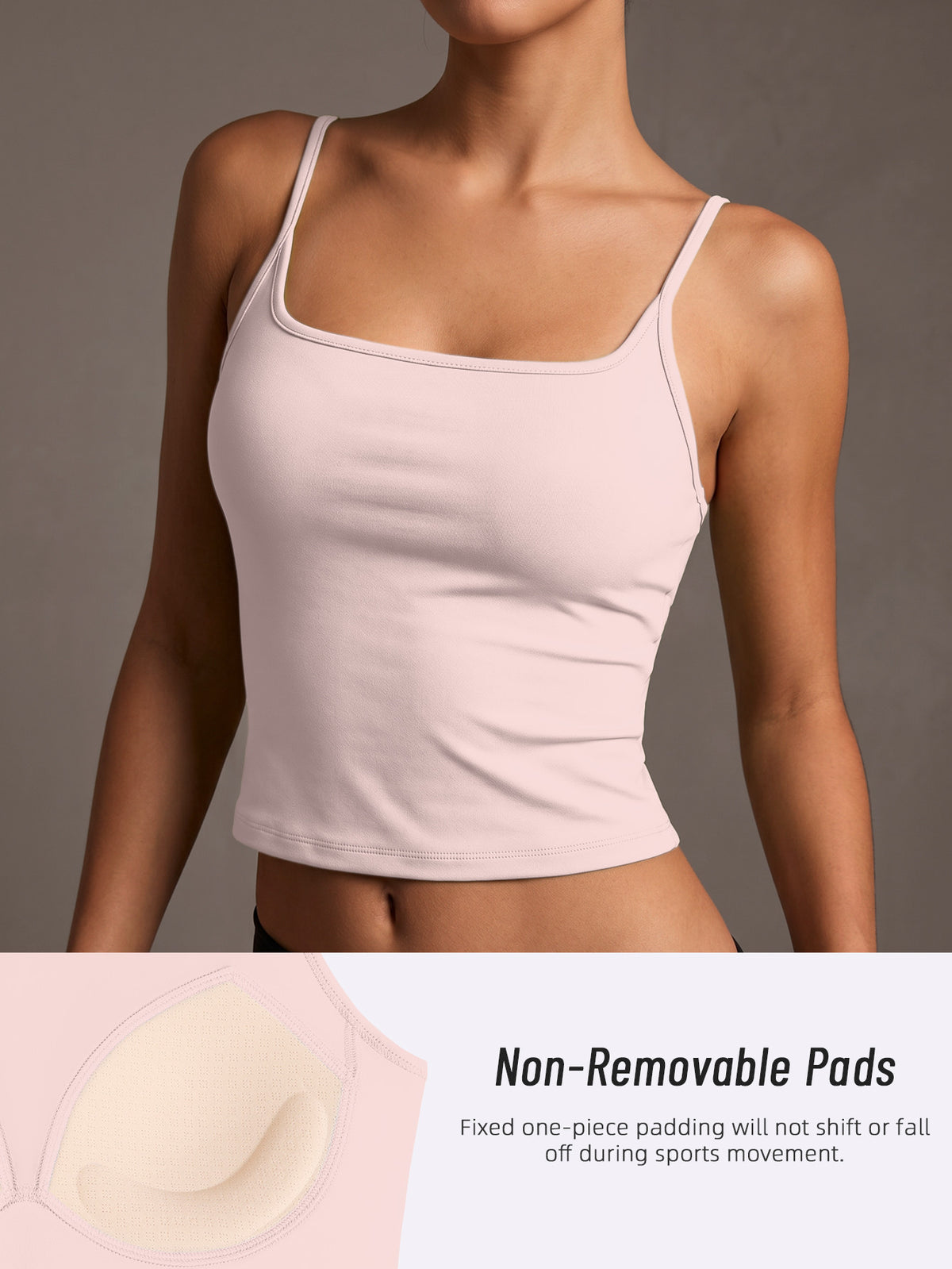 Halter Neck Stretch Tank Top - Hot Pink