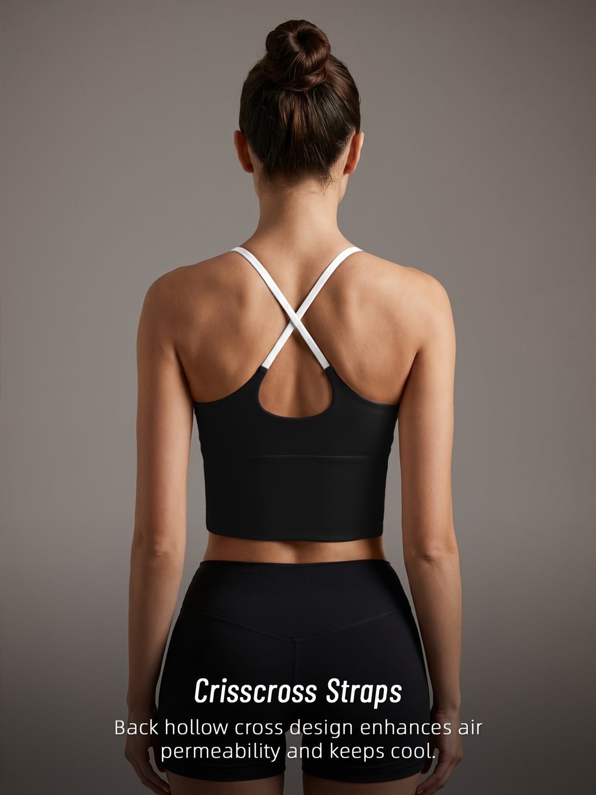 2 Pack Color Block Padded Tank Tops - Black & Ivory White
