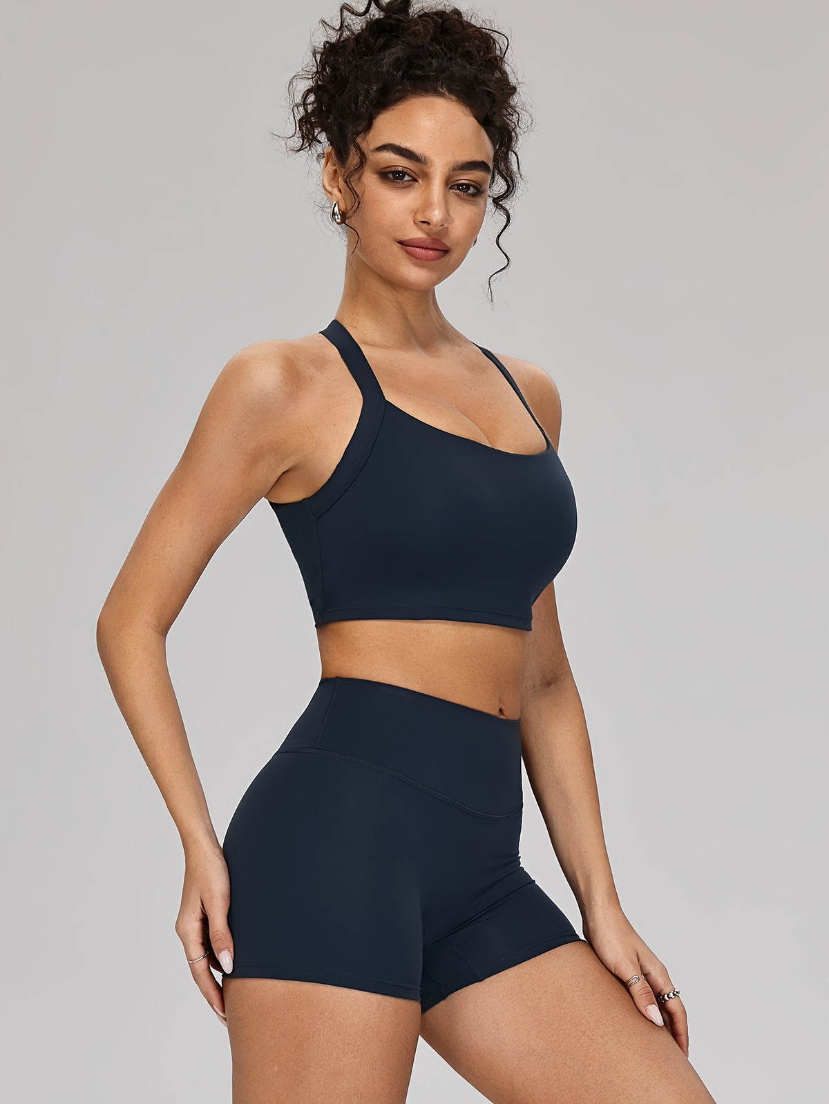 Short Sleeve Tee & Shorts Set - Navy