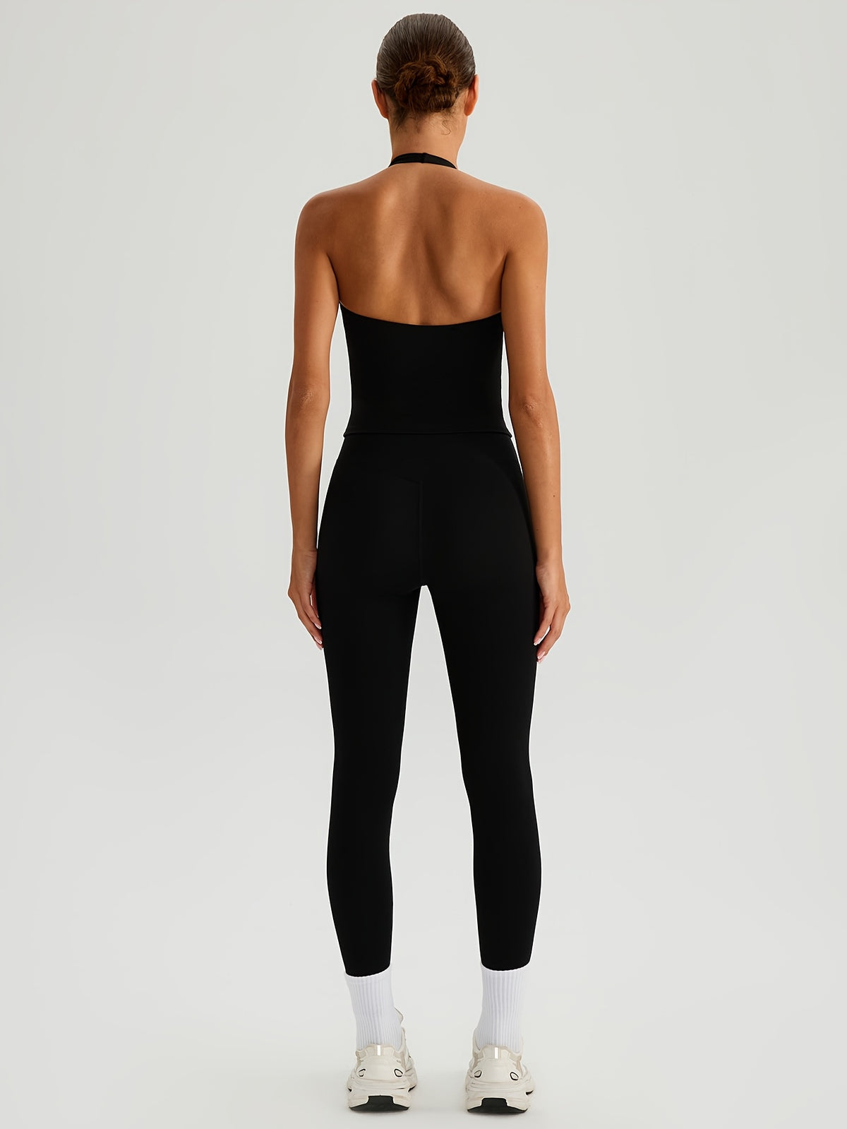 Halter Cami & Pants Set - Black