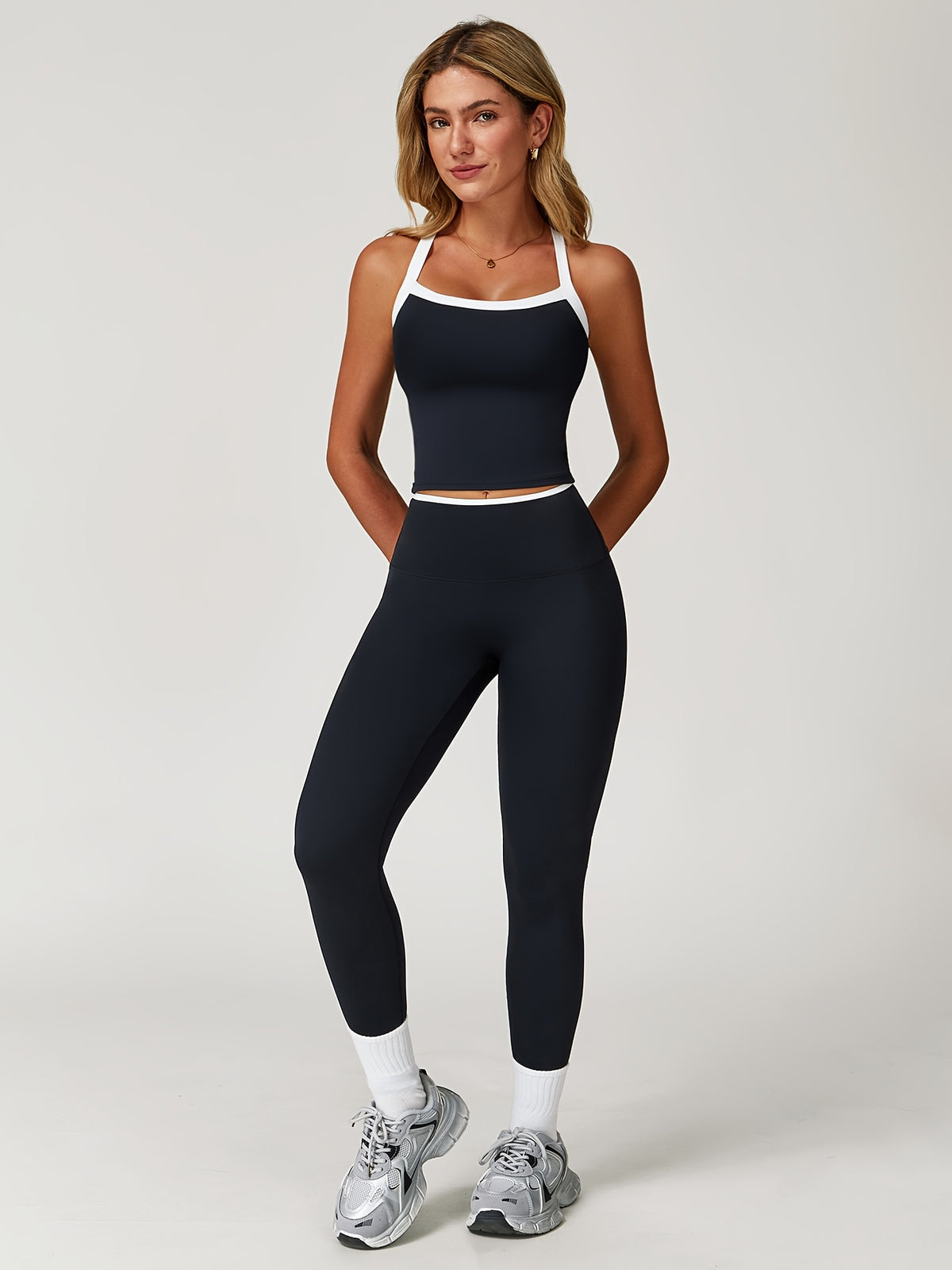 Tank & Fitted Pants Set - Black