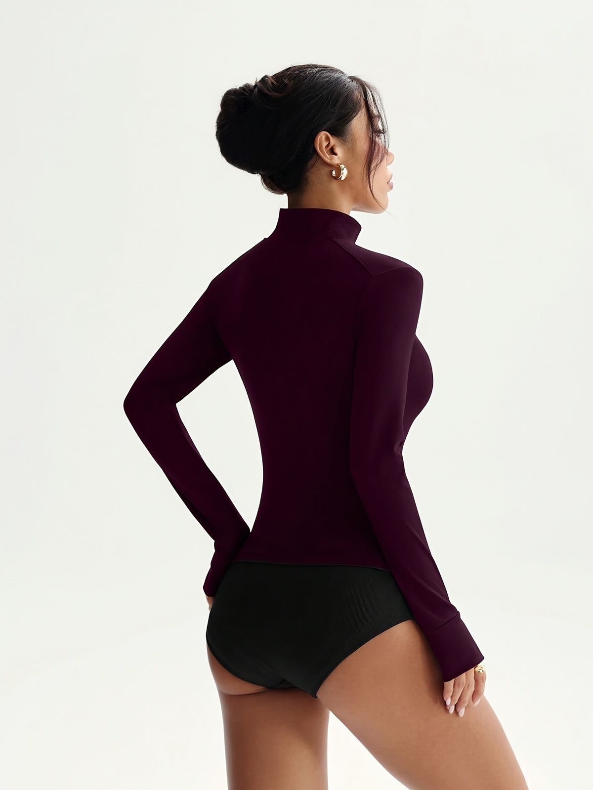 Fitted Zip Up Jacket - Deep Purple