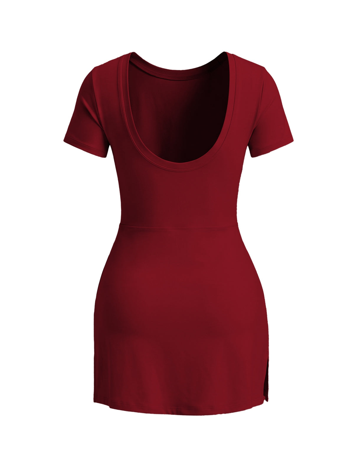 Tie Waist Wrap Tennis Dress - Red