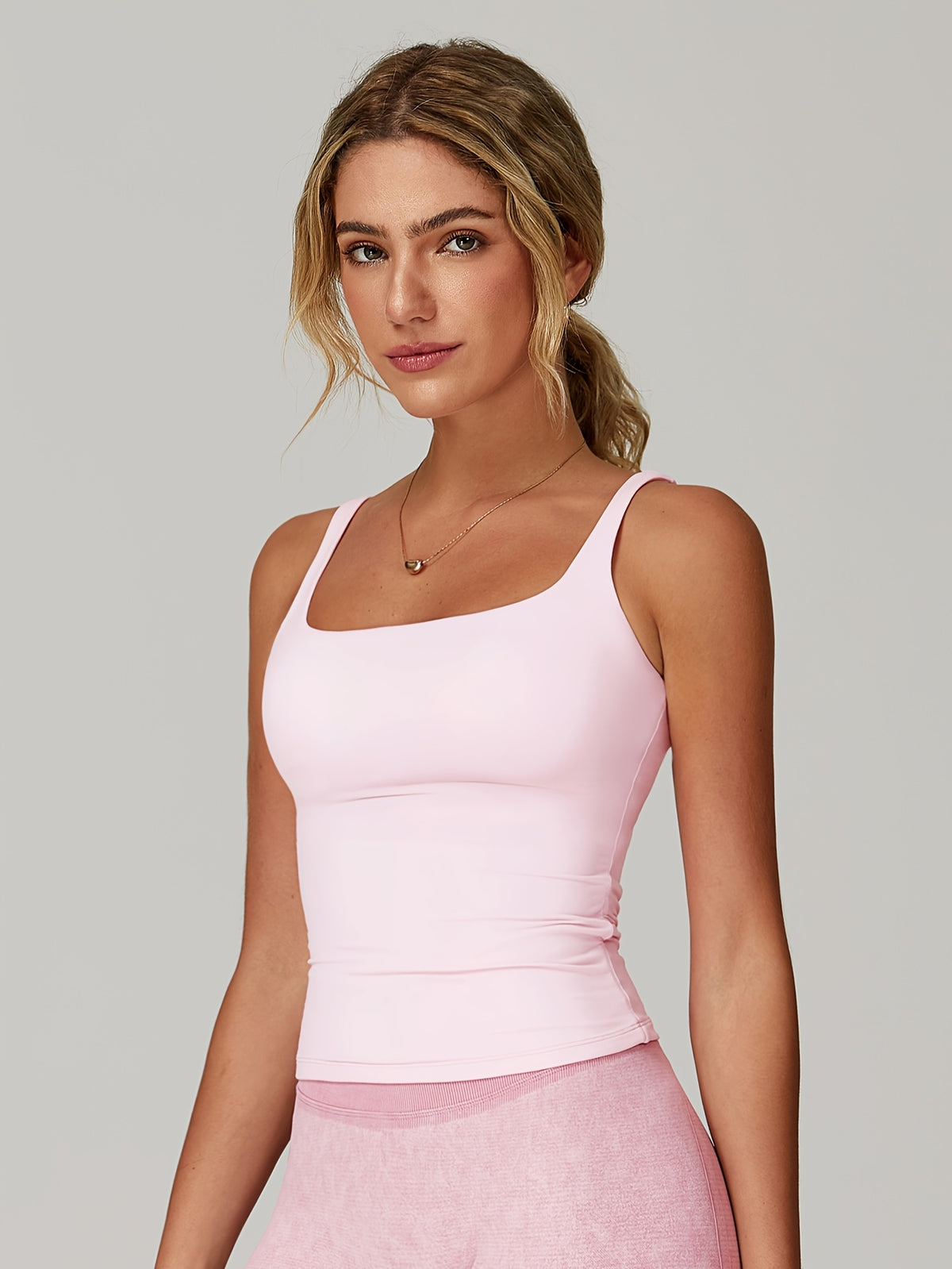 Padded Sports Cami - Pink Red