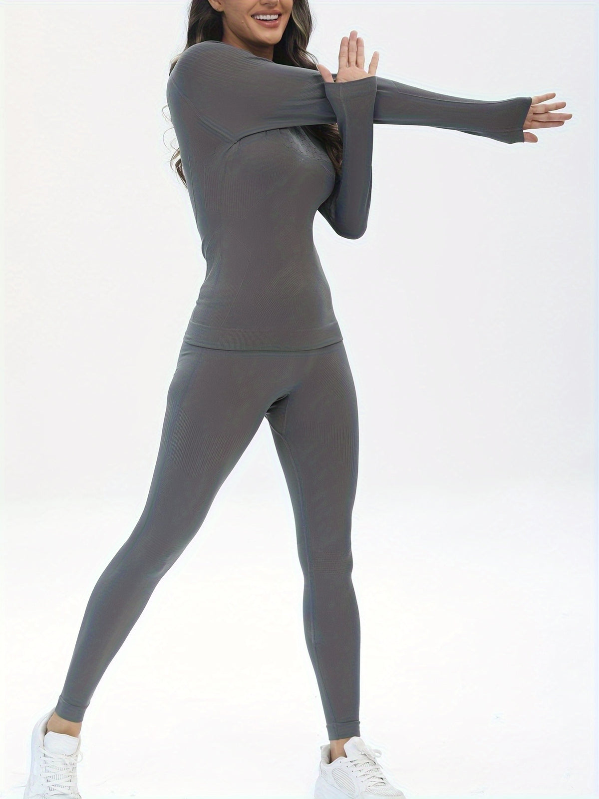Winter Ski Thermal Base Layer Set - Dark Gray