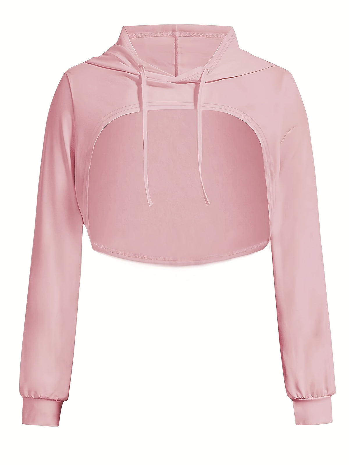 3 Piece Hooded Top, Bra & Leggings Set - Pink & Black