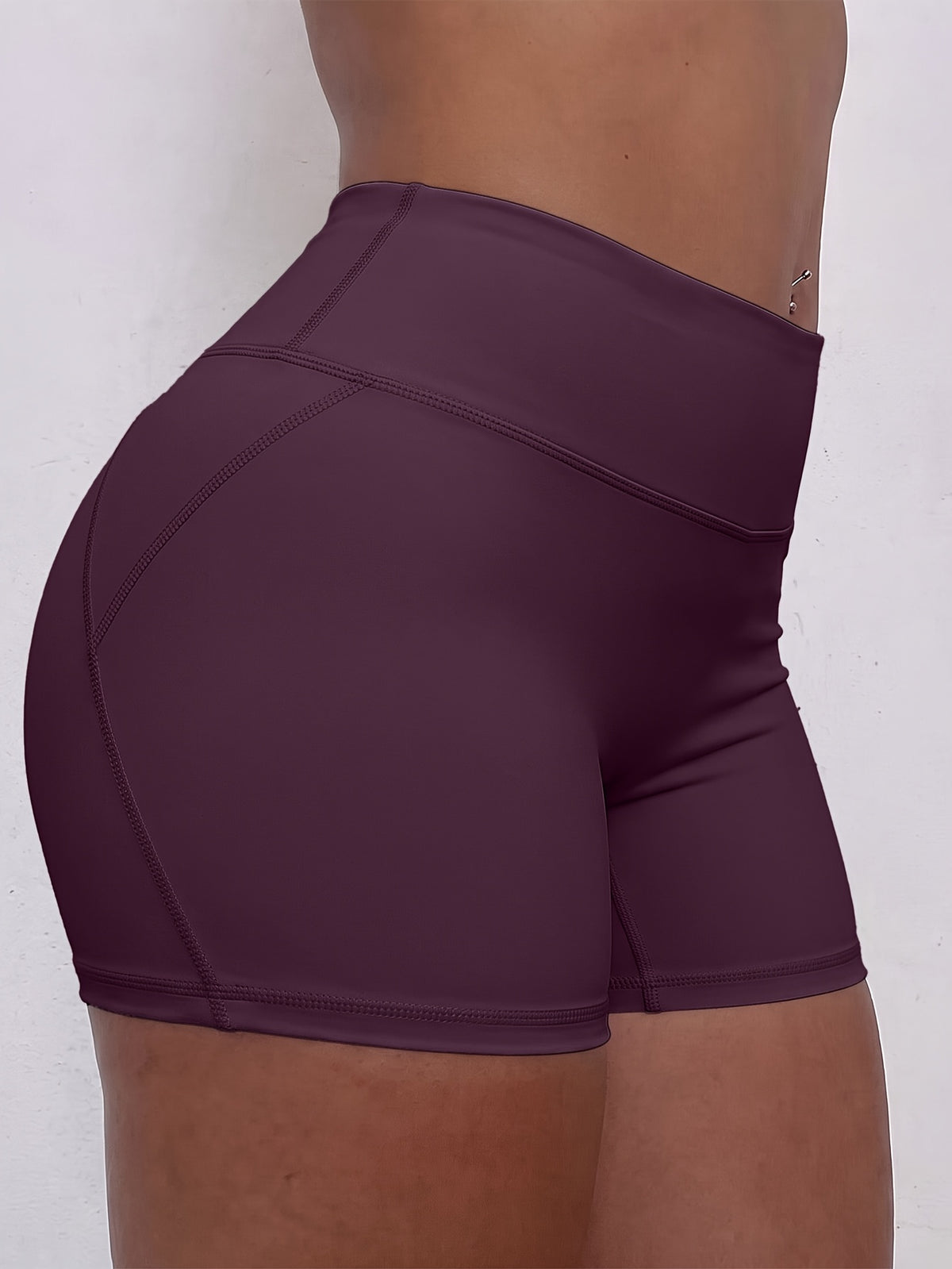 Quick Dry Lifting Tight Workout Shorts - Purple