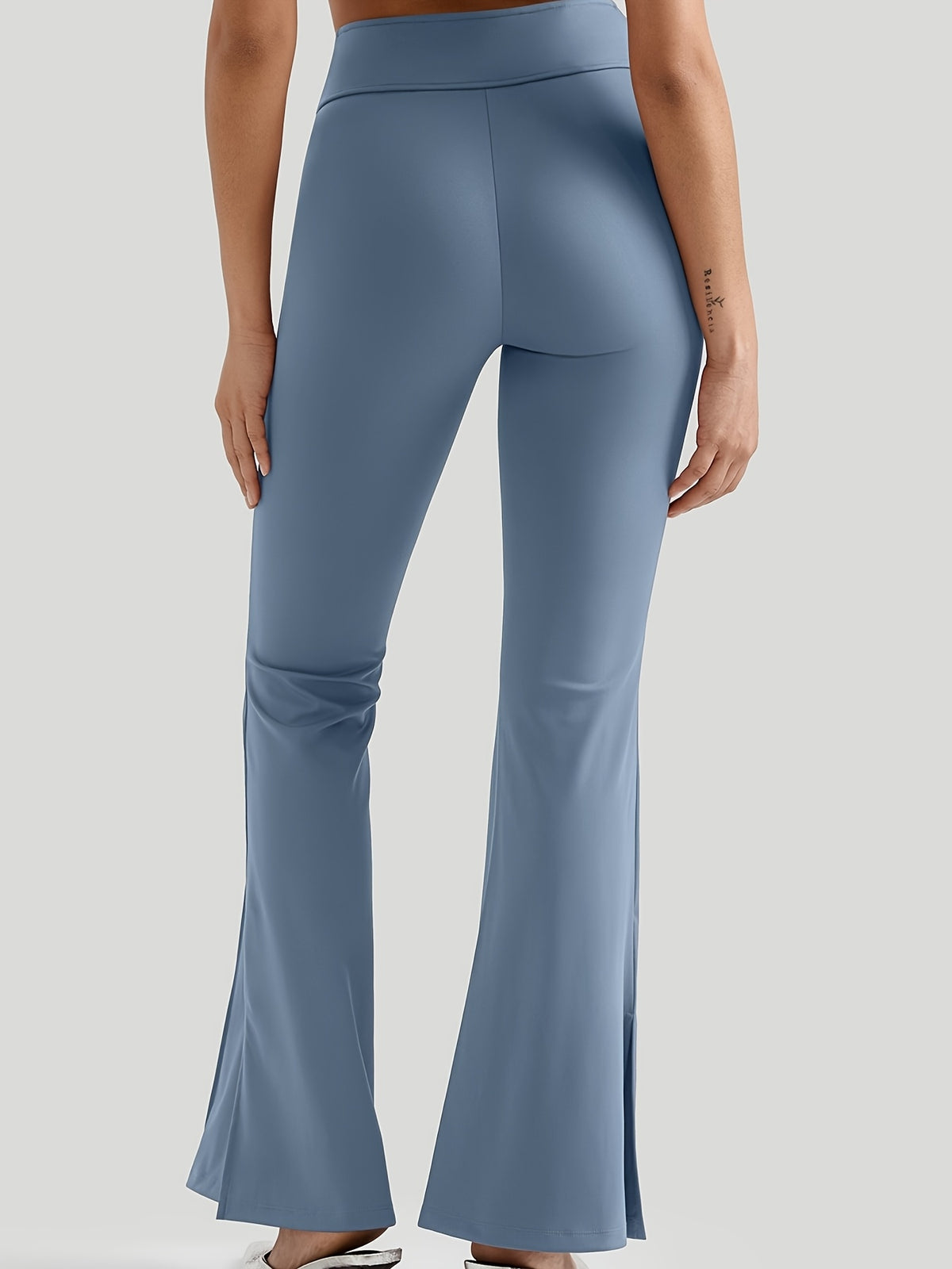 V-Waist Hip Lift Flare Pants - Sky Blue