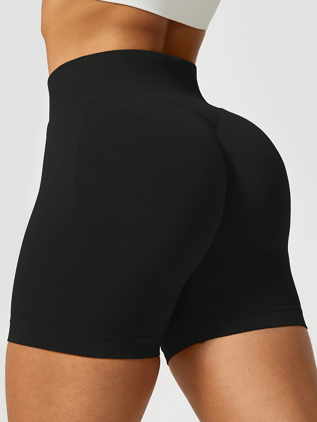 2 Pack Ribbed Shorts & Leggings - Black