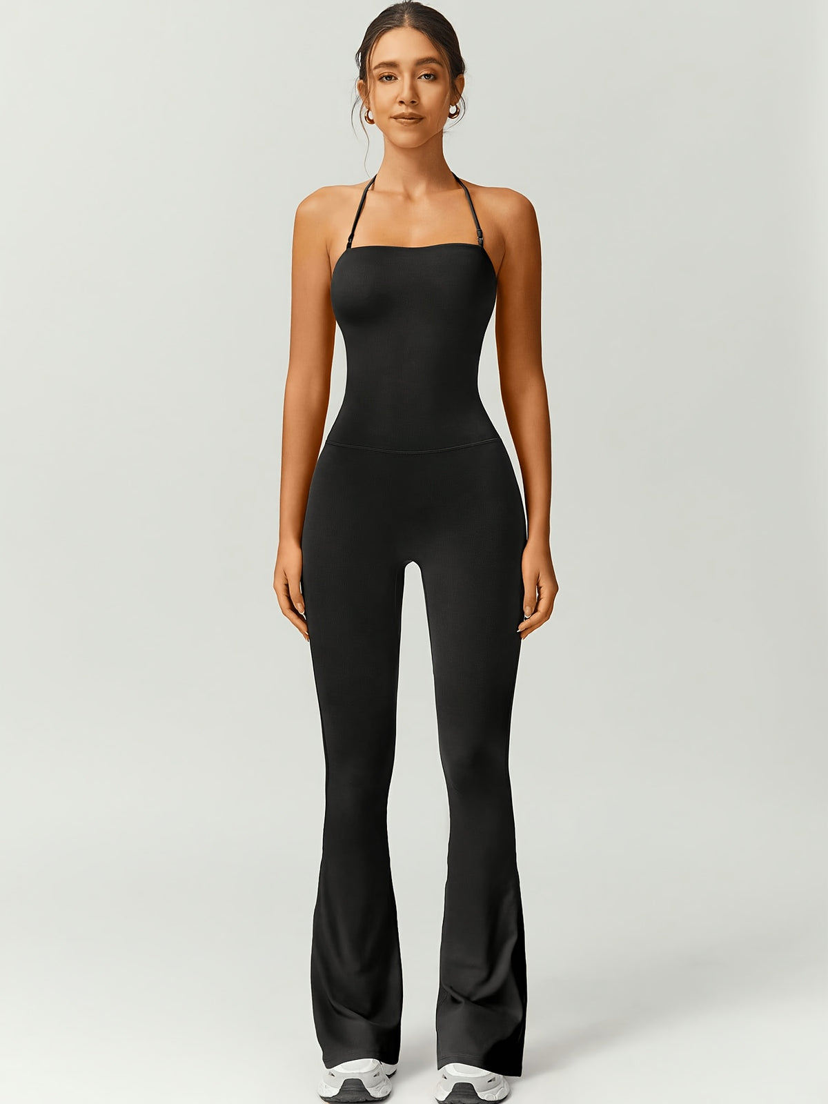 Strapless Flare Jumpsuit - Black