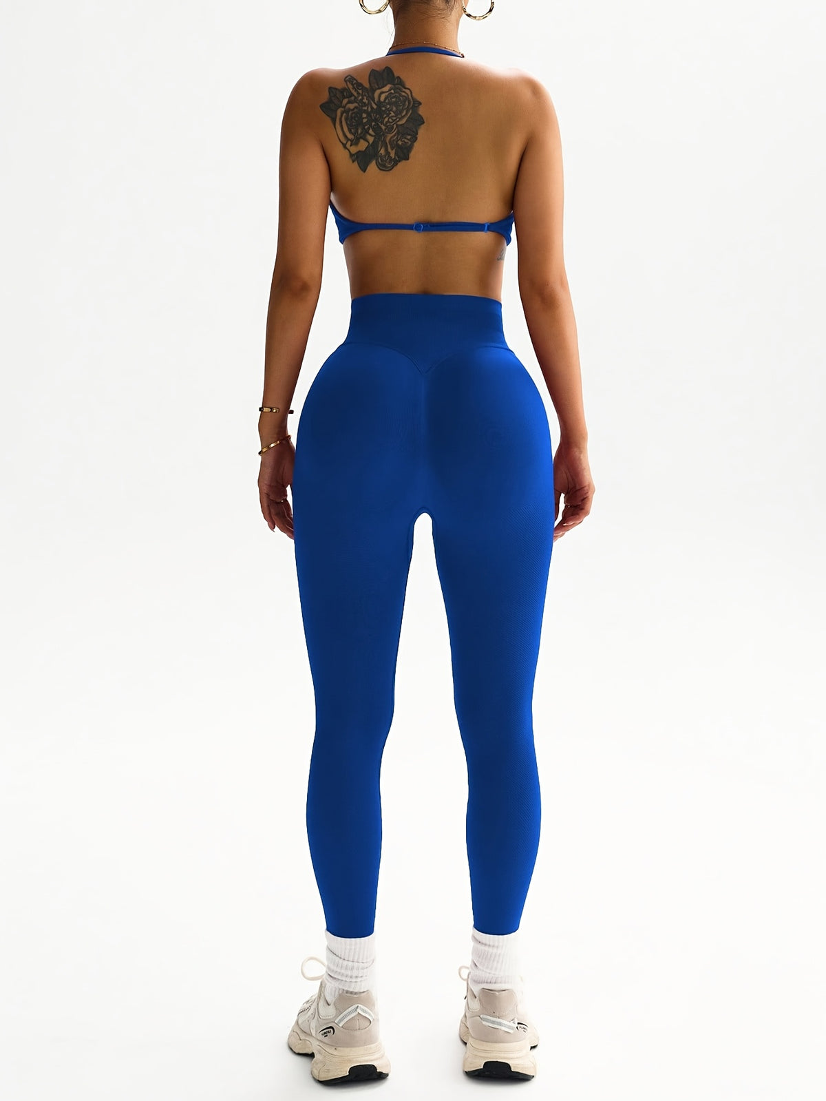 Halter Bra & Leggings Set - Royal Blue