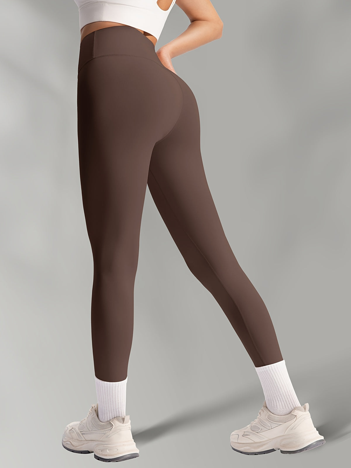 Buttery Soft High Waist Leggings - Brown