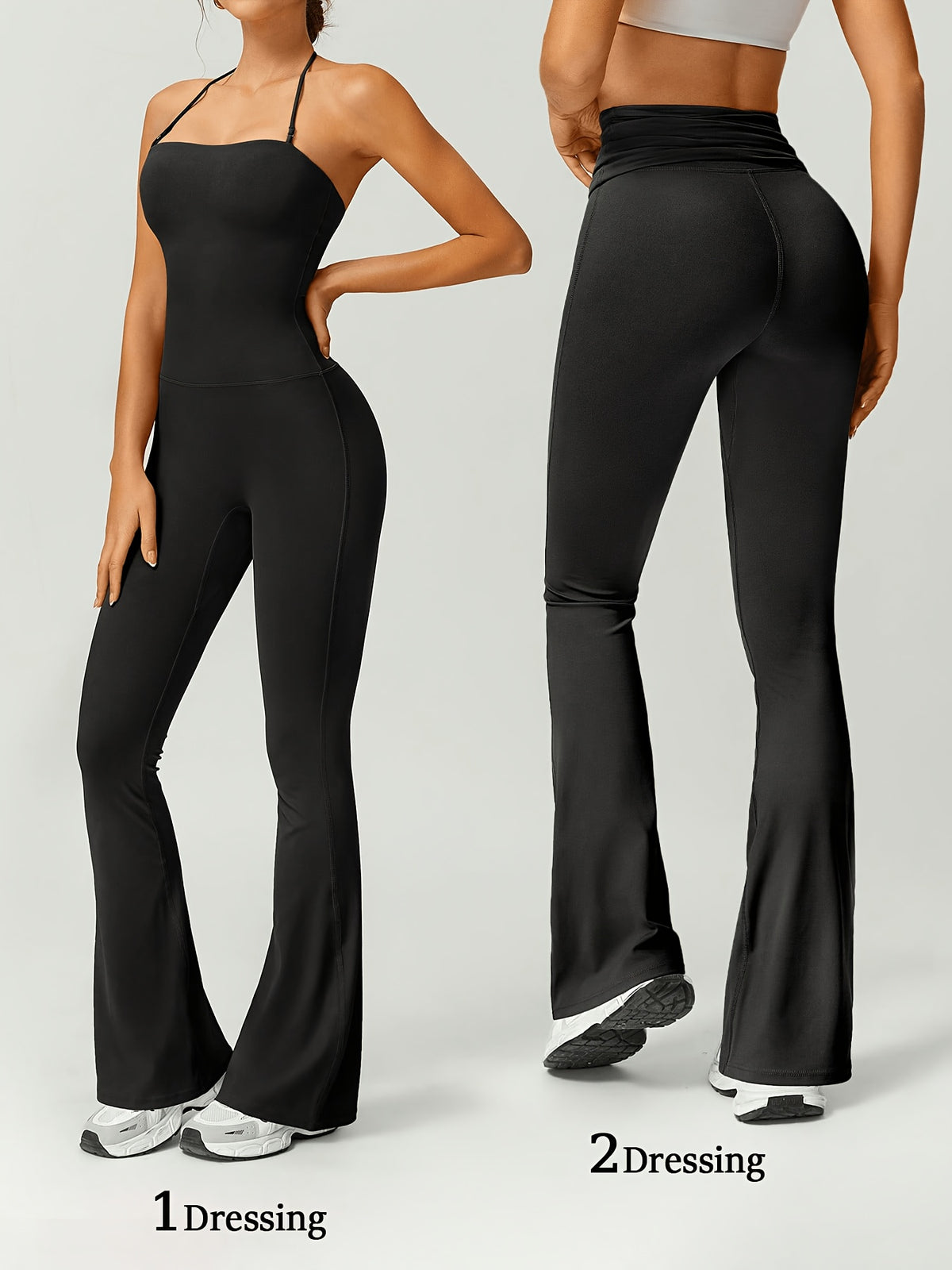 Strapless Flare Jumpsuit - Black