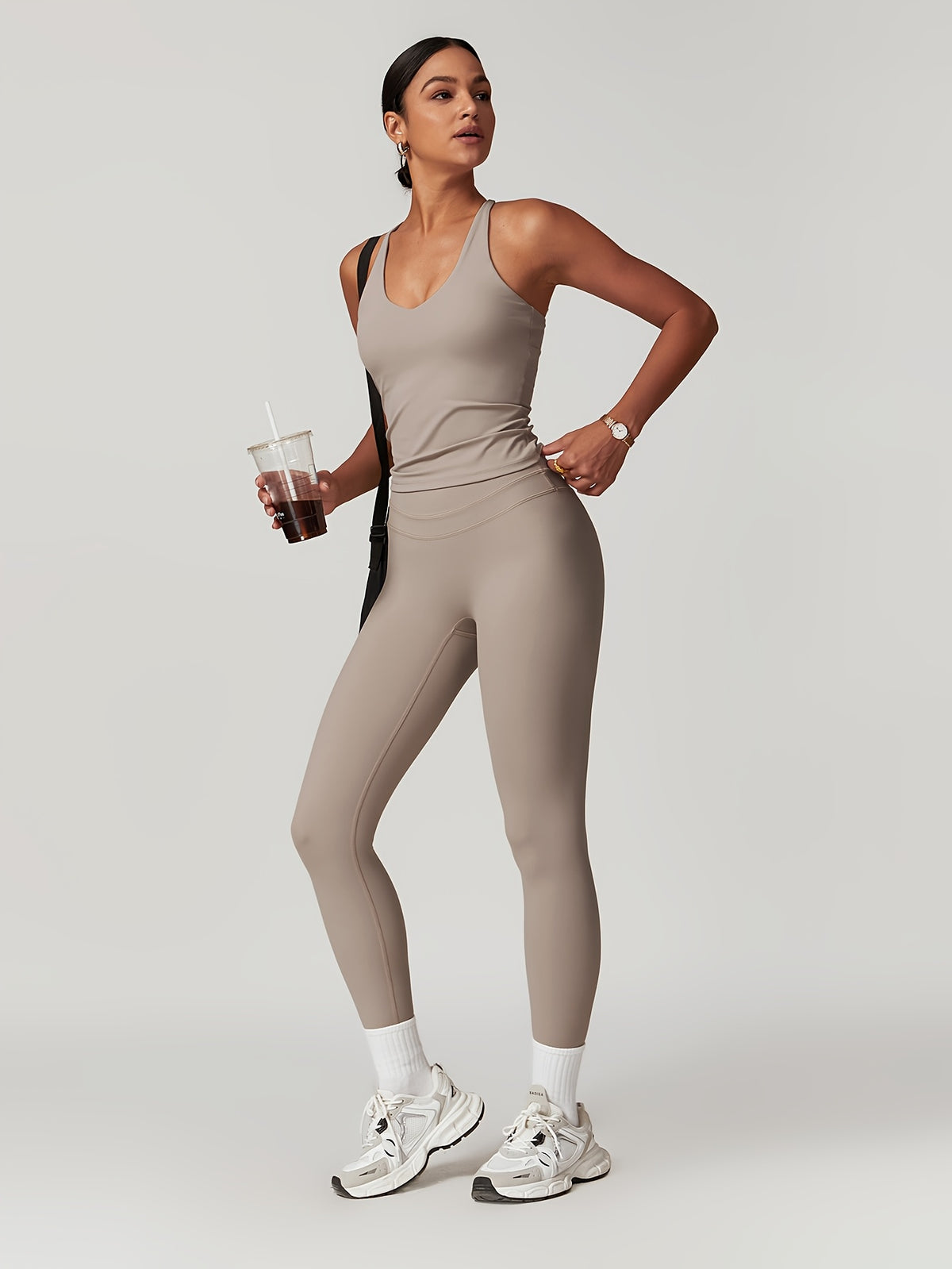Strappy Tank & Pants Set - Khaki