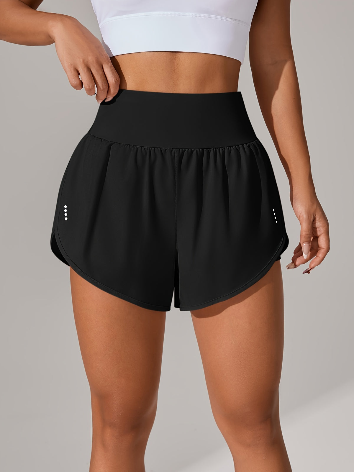 Loose Fit Yoga Shorts - Black