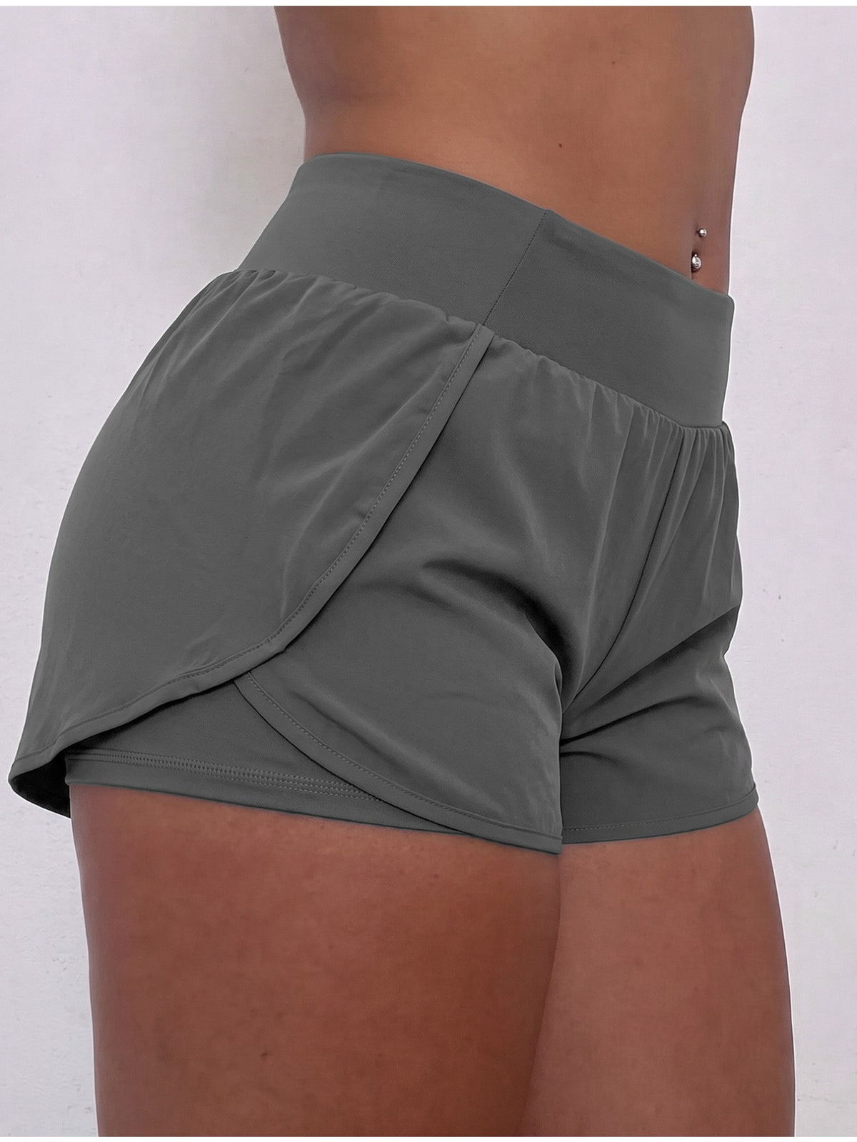 Pocket 2-in-1 Anti-Peek Sport Skort - Grey