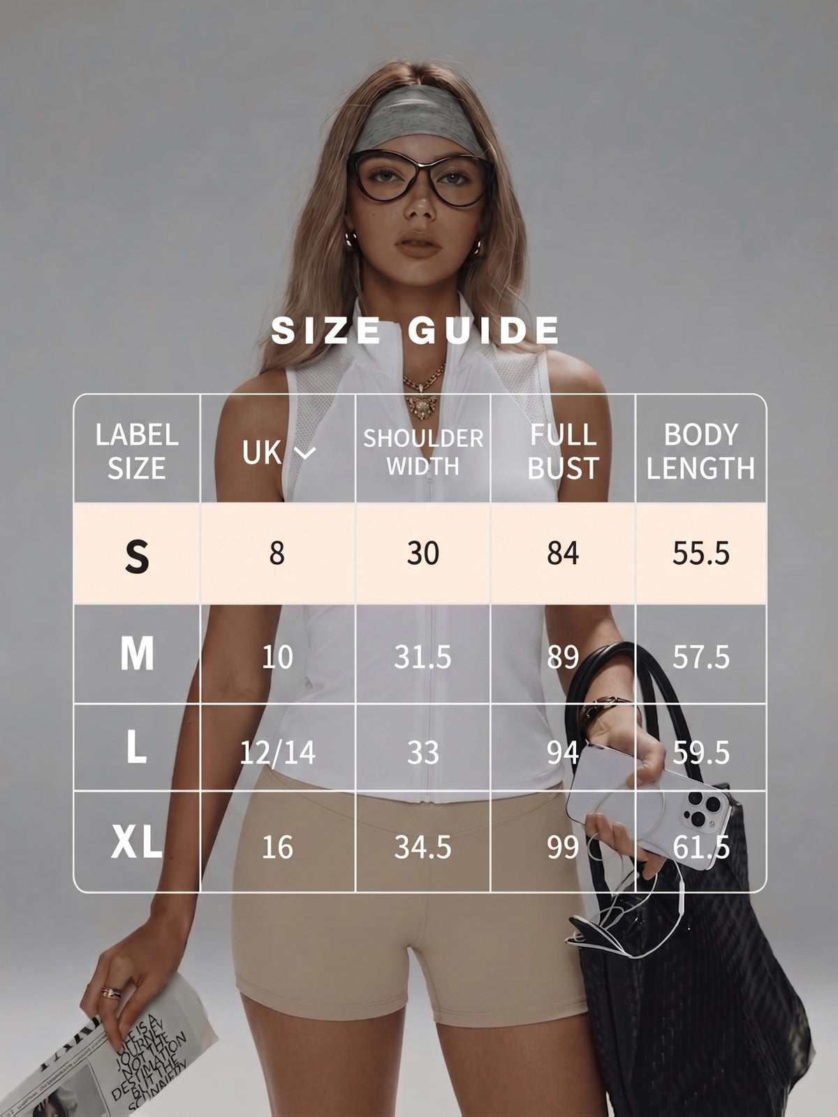 Half Zip Mesh Panel Tennis Tank - White