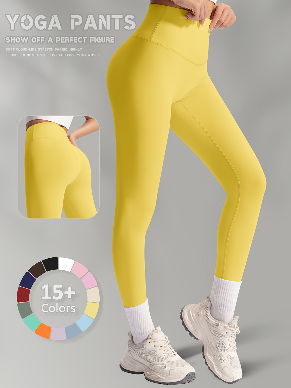 Buttery Soft High Waist Leggings - Yellow