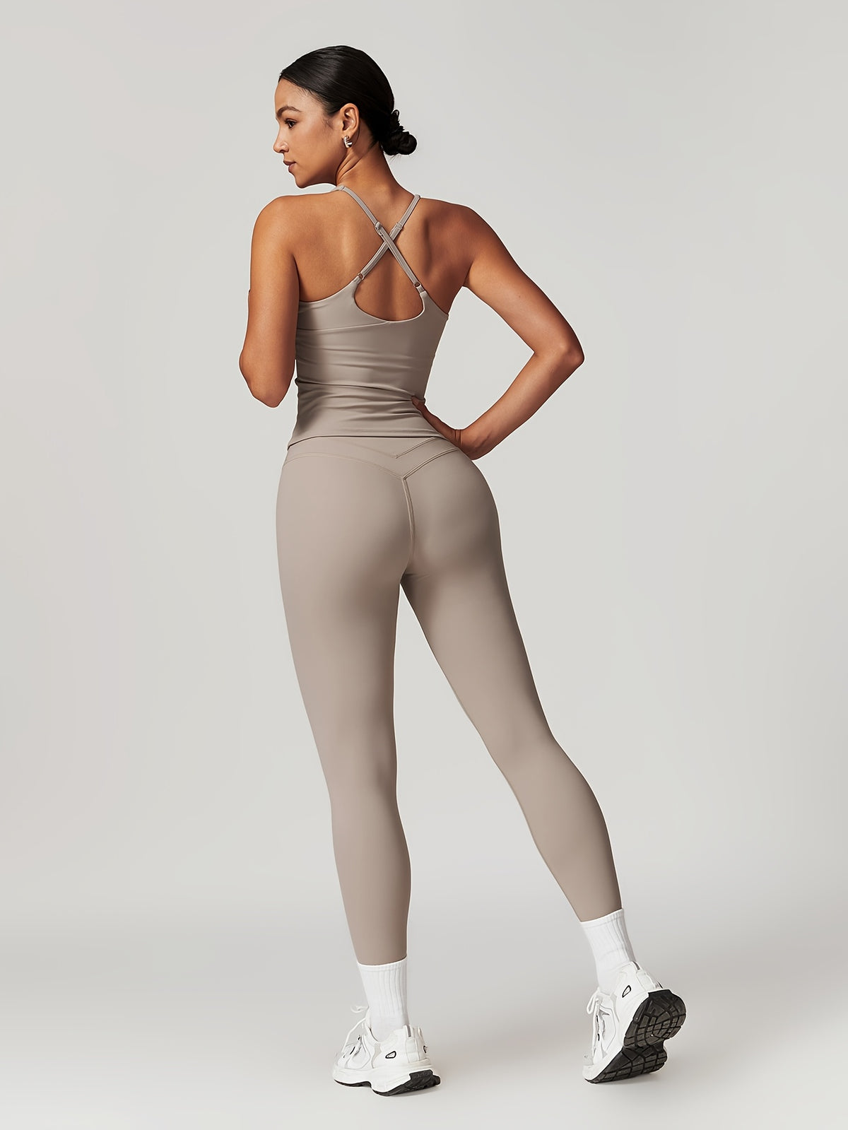 Strappy Tank & Pants Set - Khaki