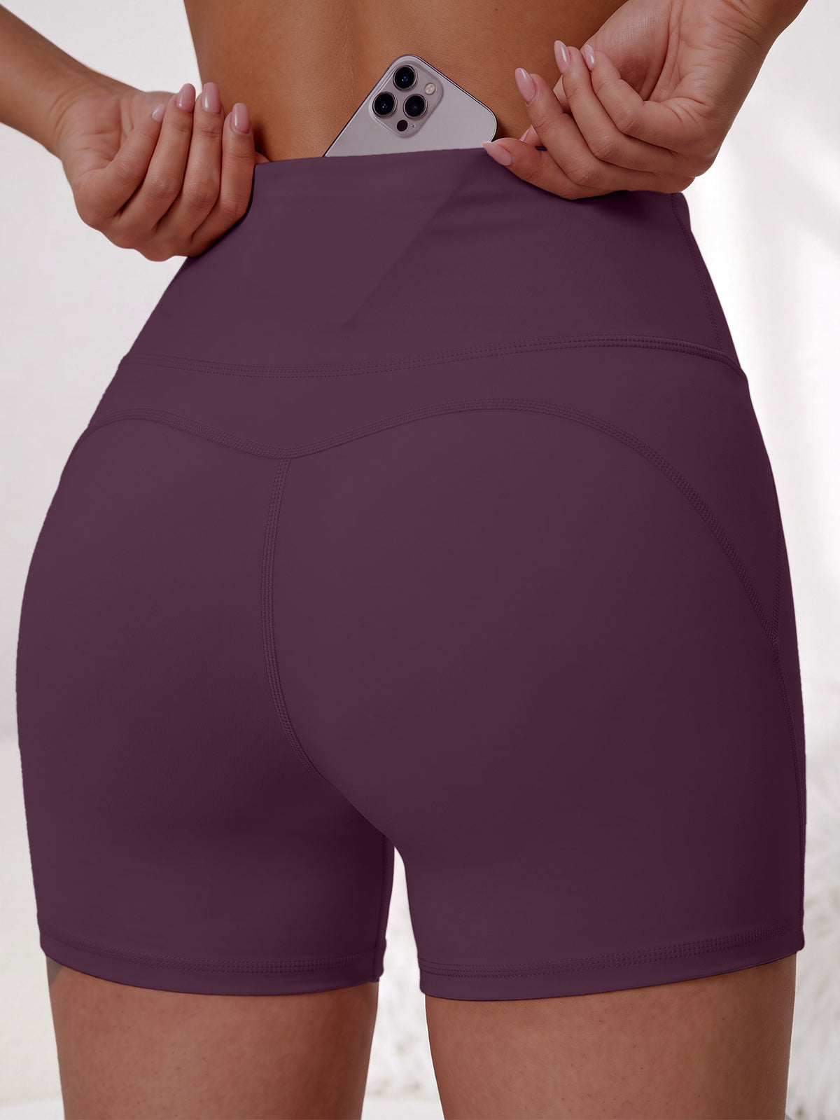 Quick Dry Lifting Tight Workout Shorts - Purple