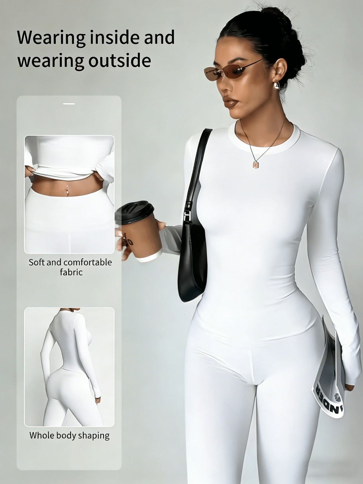 Basic Sports Top & Pants Set - White