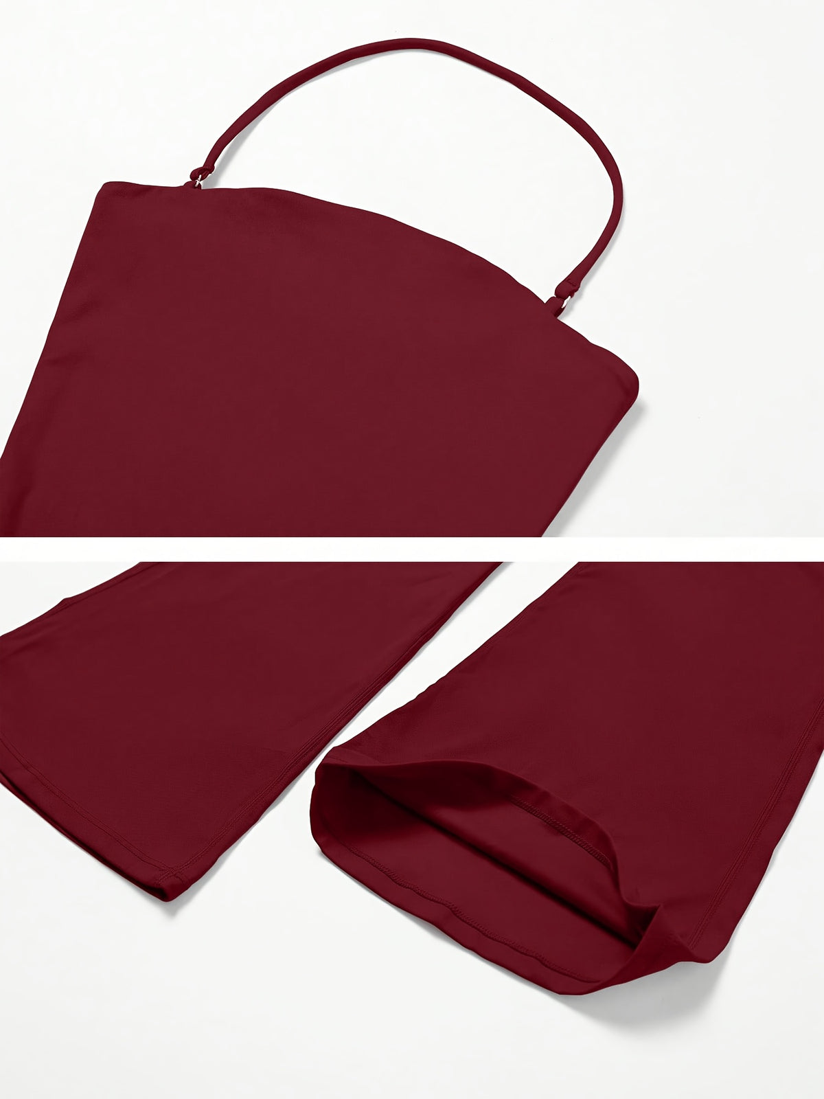 Strapless Flare Jumpsuit - Burgundy