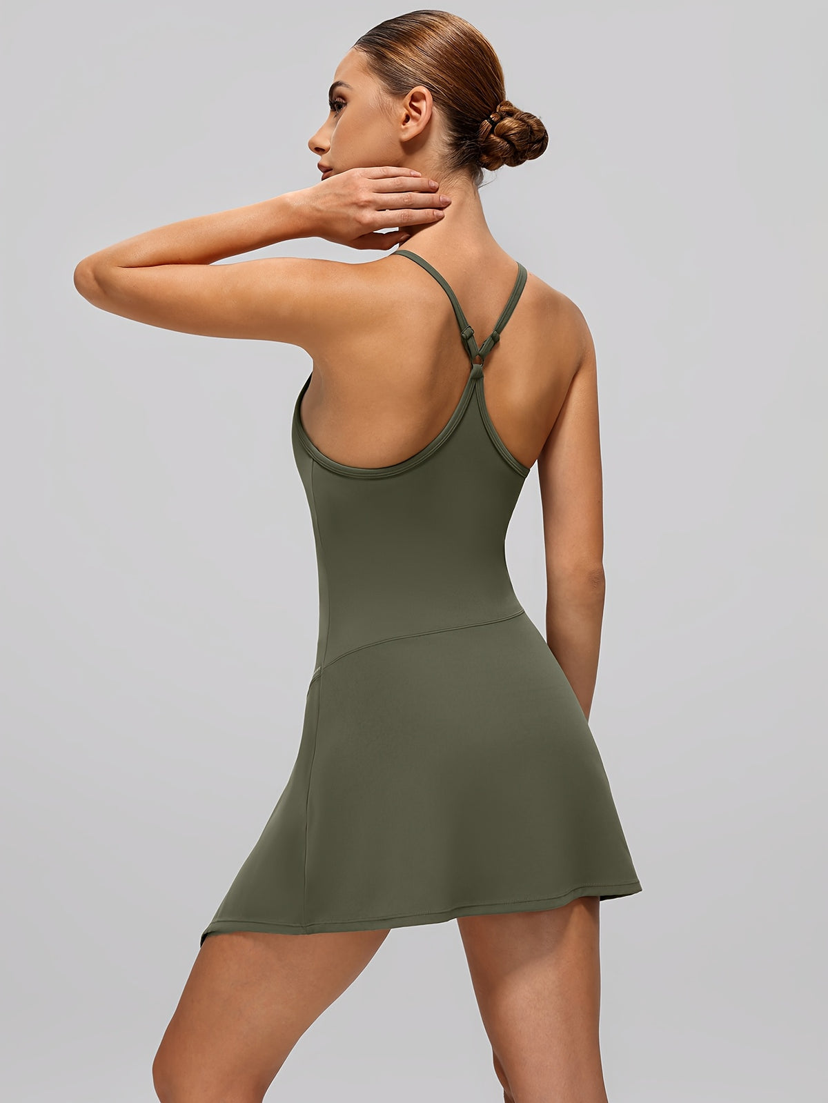 Strappy Athletic Dress - Bamboo Green