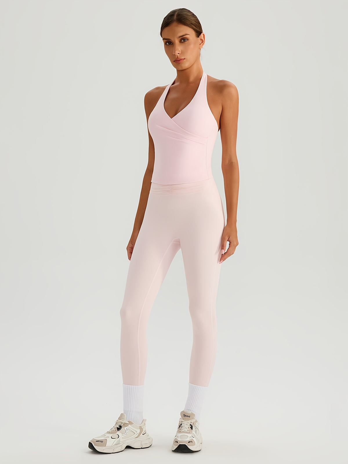 Halter Cami & Pants Set - Pink Red