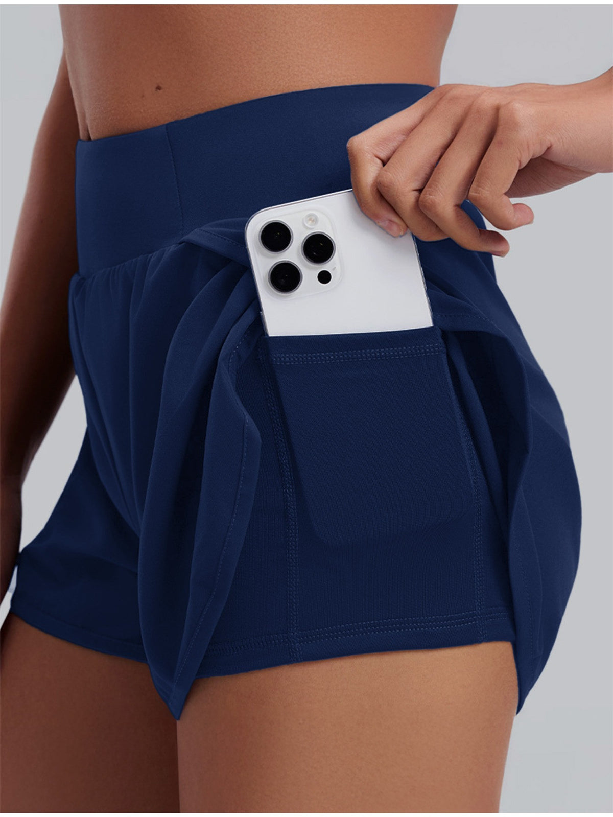 Pocket 2-in-1 Anti-Peek Sport Skort - Navy
