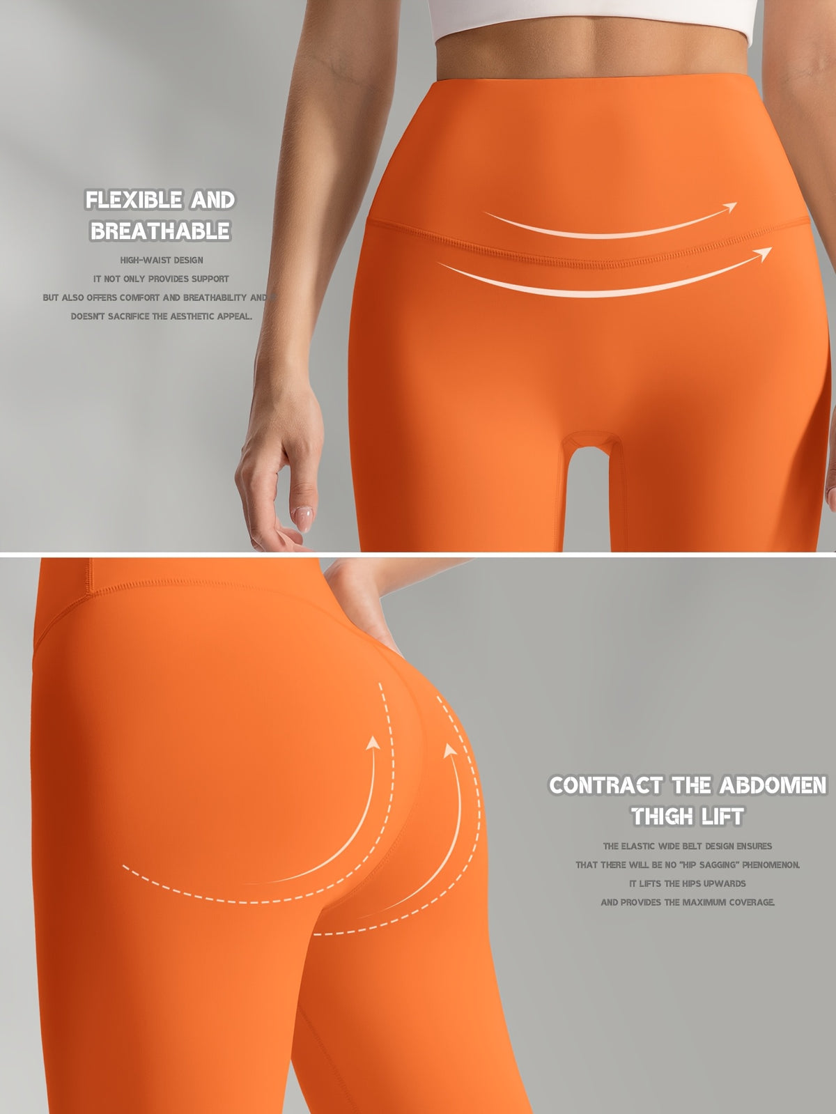 Buttery Soft High Waist Leggings - Orange