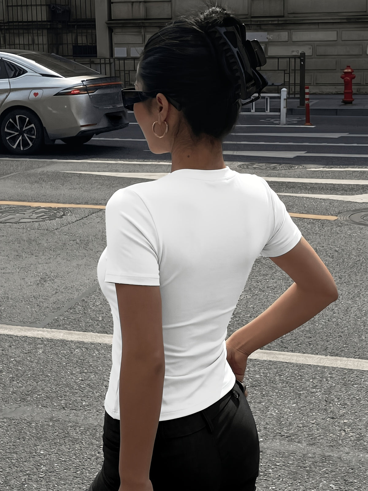 Slim Fit Quick Dry Crew Neck Tee - White