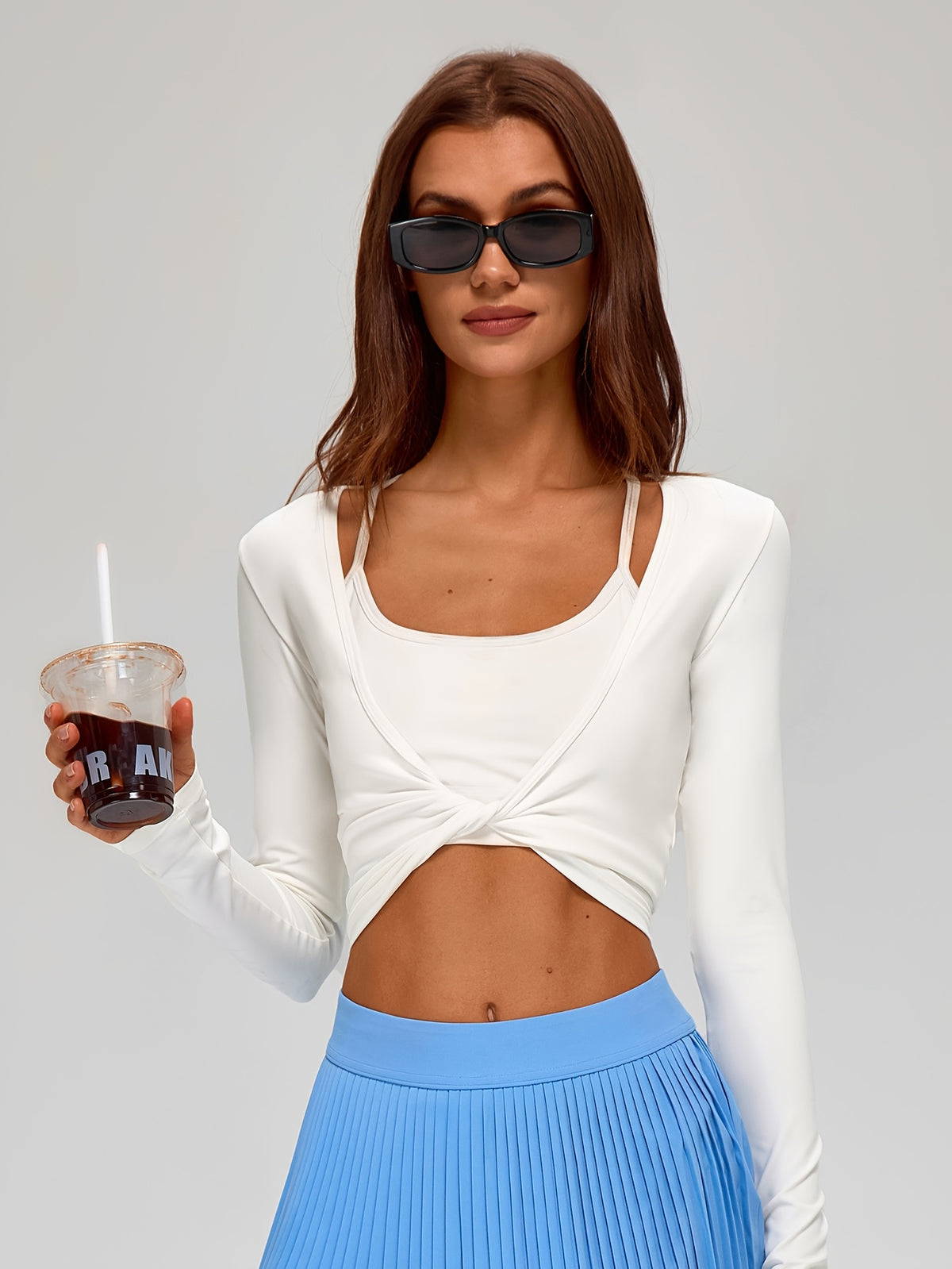 Knotted Long Sleeve Sports Top