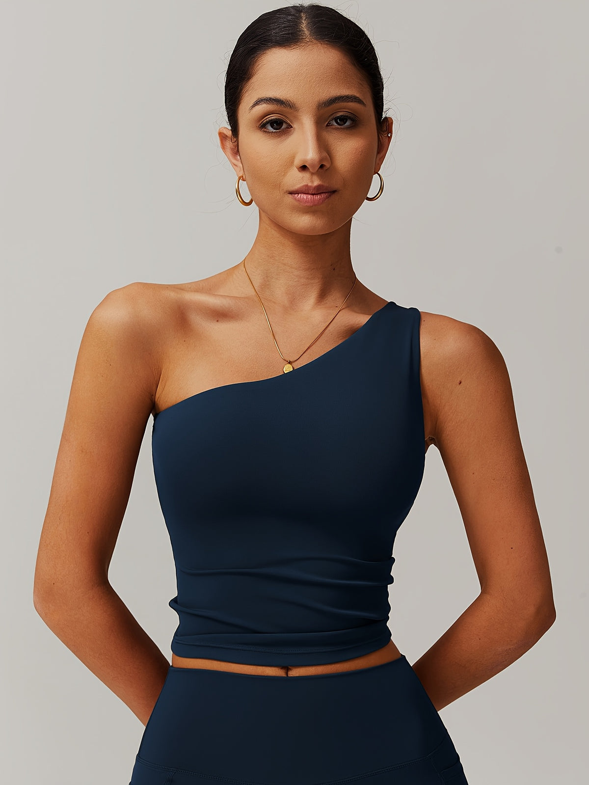 One Shoulder Tank - Black