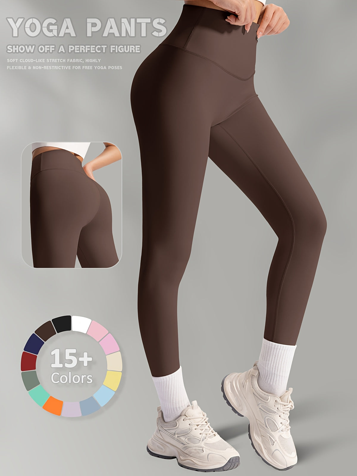 Buttery Soft High Waist Leggings - Brown