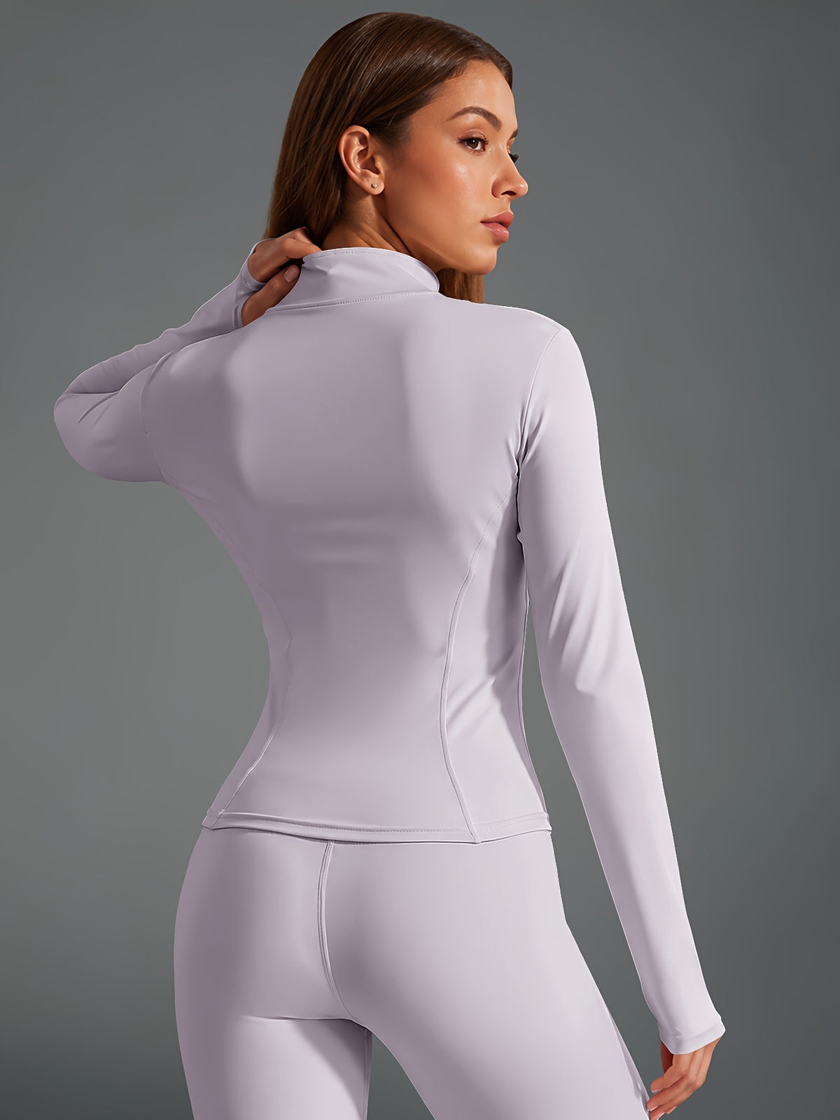 Quick Dry Long Sleeve Sports Jacket - Purple