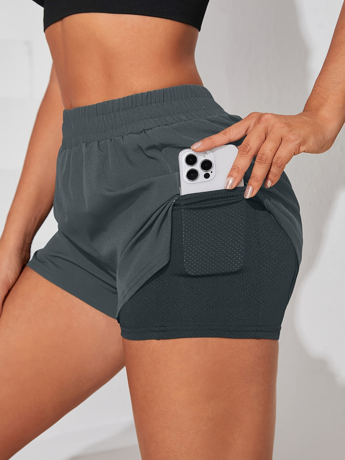 Casual Sporty Shorts - Dark Grey