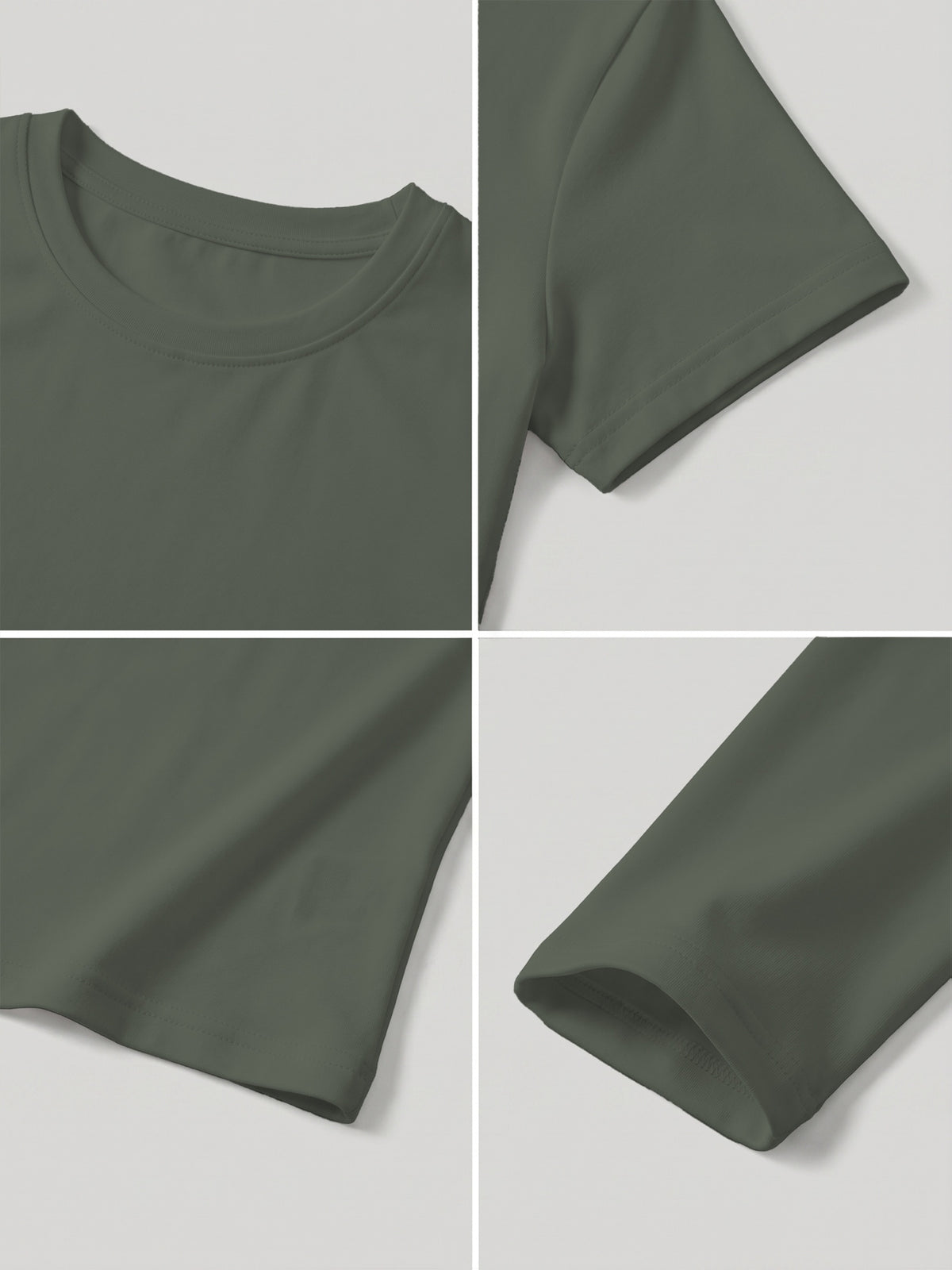 Round Neck Top & Tummy Tuck Leggings Set - Yellow Green