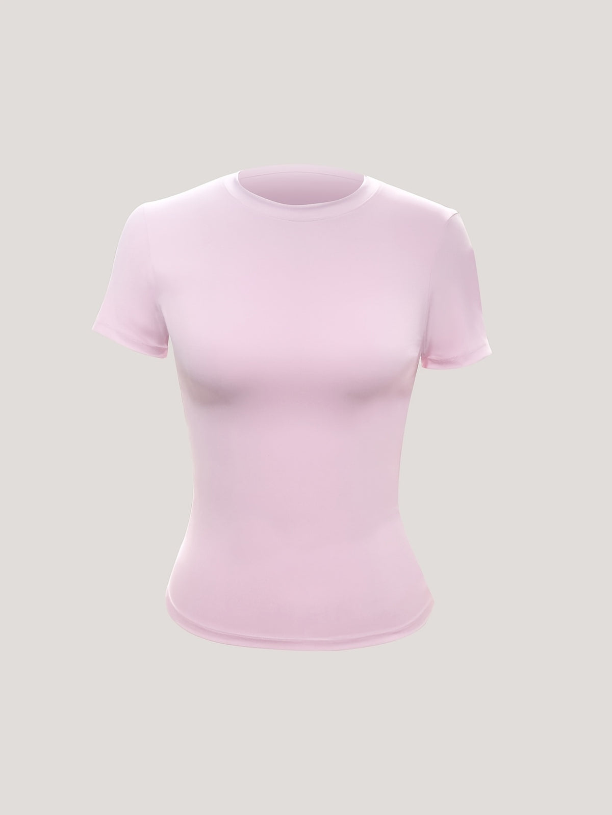 Breathable Slim Fit Sports Tee - Pink